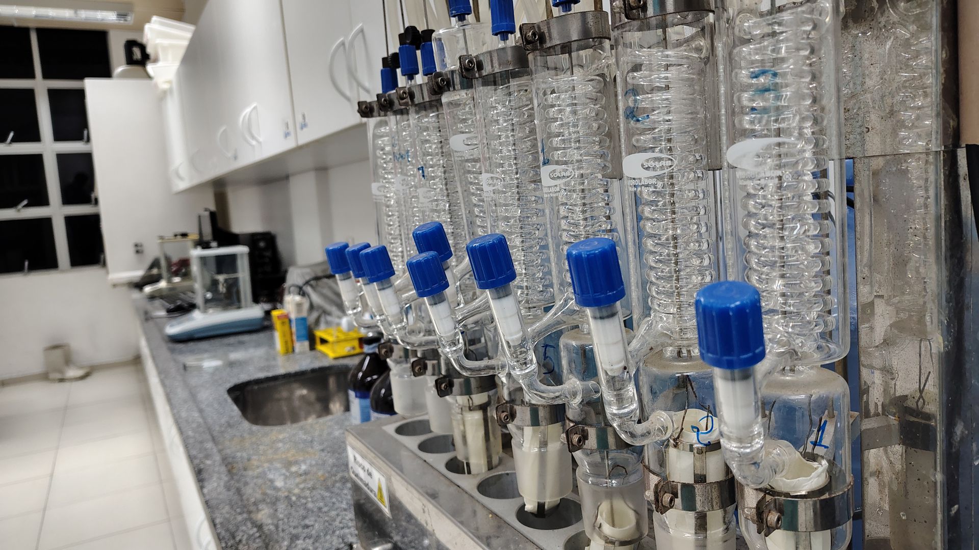 Modern laboratory glassware
