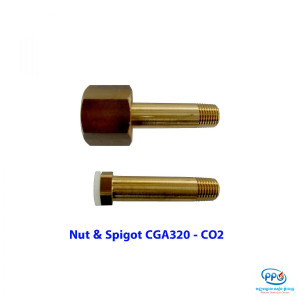 Nut & Spigot CO2 (CGA 320) - White