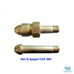NUT & SPIGOT - N2/AR Regulator-CGA580