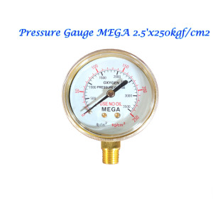 Pressure Gage MEGA 2.5" x 250kgf/cm2 (For Oxygen Regulator)