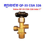 Cylinder valve QF-35 CGA326 inlet 1”