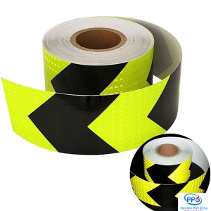 Safety Arrow Tape (Yellow & Black) 5 cm x 25 m, Thickness 0.4 mm
